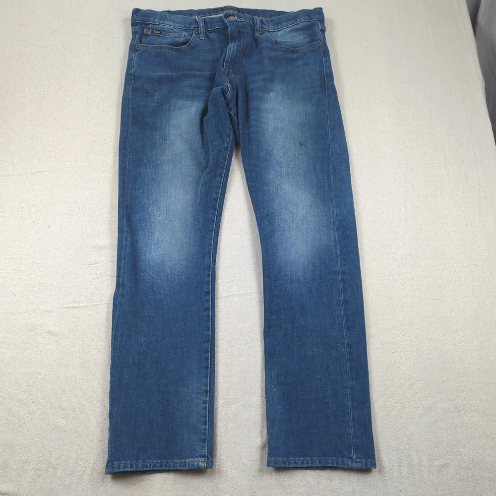 Polo Ralph Lauren Jeans Mens‎ 36x32 Blue Varick Slim Straight Preppy Casual